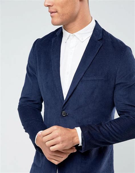 navy blue unstructured blazer